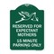 Signmission Reserved for Expectant Mothers 15 Minute Parking Only With Stork & Baby Graphic, A-DES-GW-1824-23200 A-DES-GW-1824-23200 - alternate 1